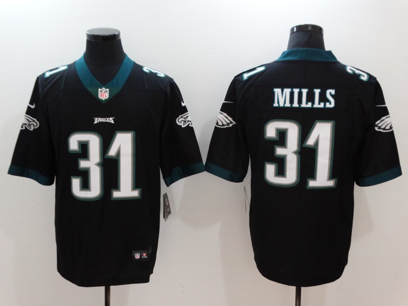 Men's Philadelphia Eagles Jalen Mills #31 Black Jersey